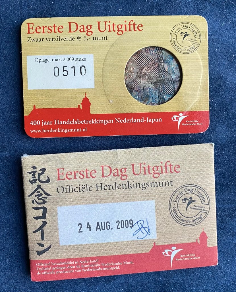5 Euro 2009 - Het Japan Vijfje - Eerste Dag Uitgifte Envelop, Postzegels en Munten, Ophalen of Verzenden, Koningin Beatrix, Euro's