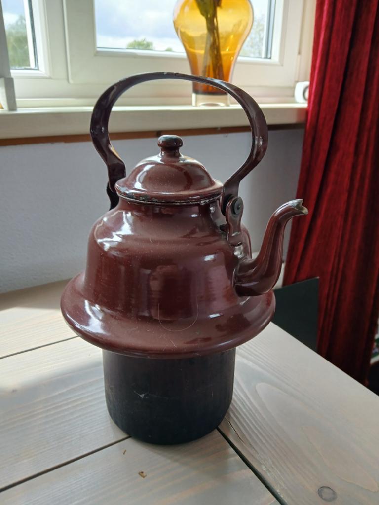 Bruine zakketel, Antiek en Kunst, Antiek | Emaille, Ophalen of Verzenden