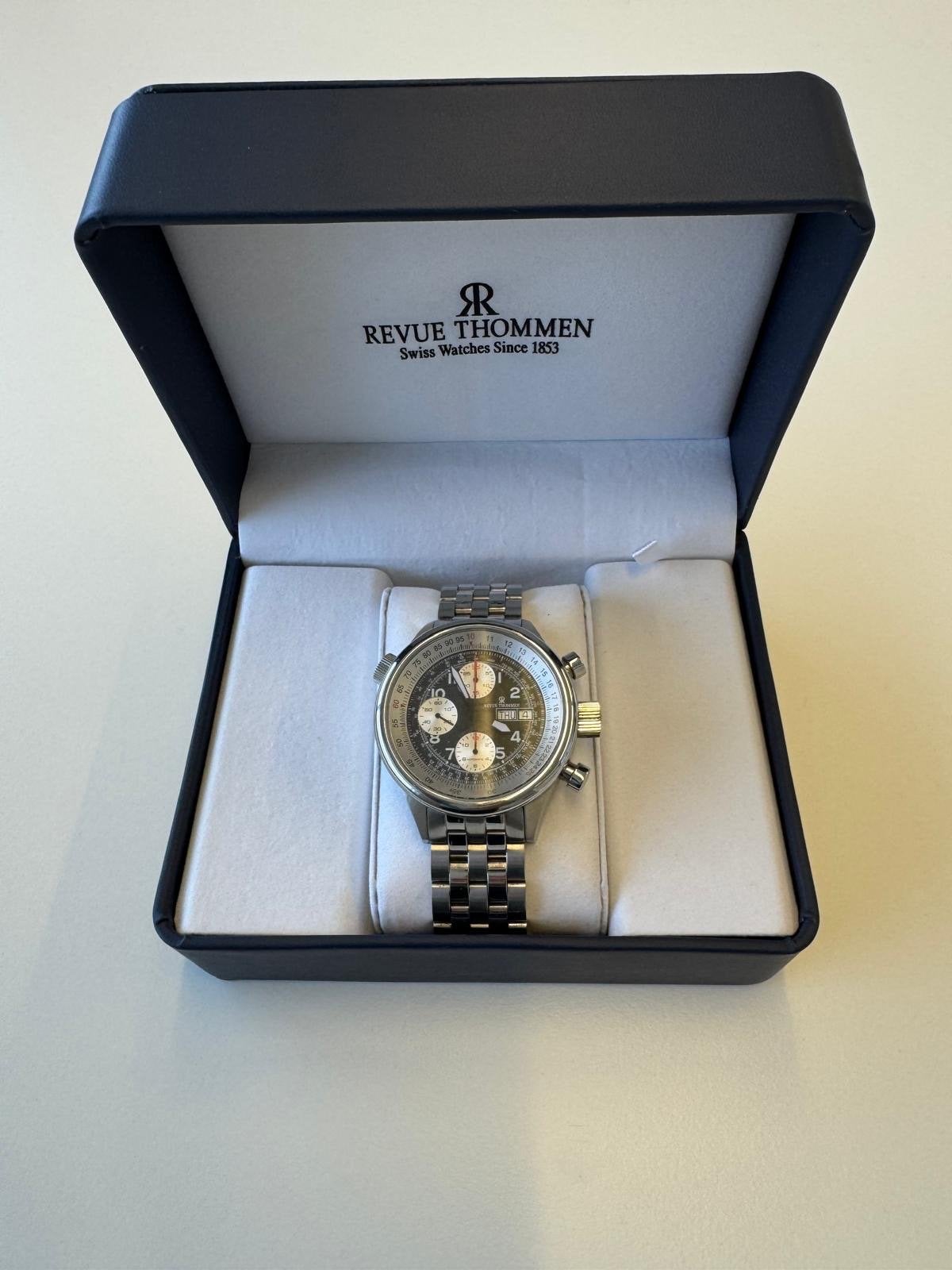 Revue Thommen Airspeed Automatic Chronograph ETA 7750, Overige merken, Staal, Staal, Polshorloge