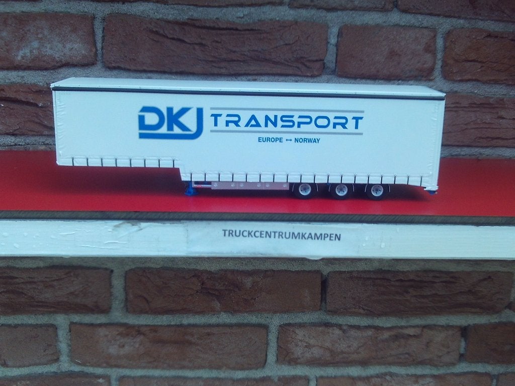 WSI  Losse  Semi  With  Curtain  Trailer  van  D.K.J., Hobby en Vrije tijd, Ophalen of Verzenden, Nieuw, Bus of Vrachtwagen, Wsi