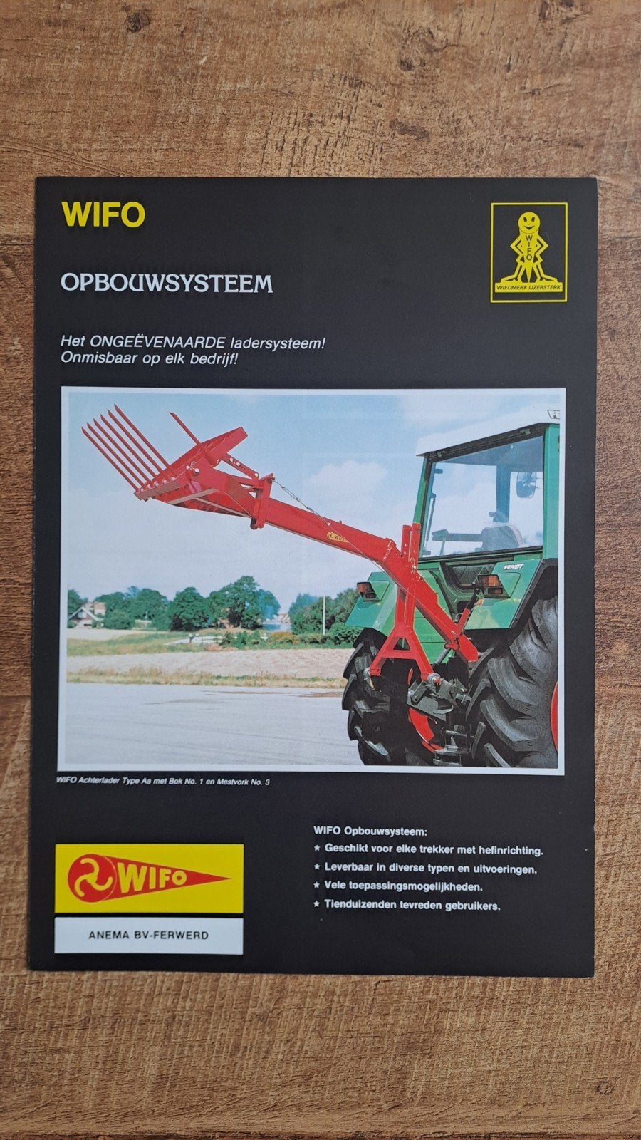 folder WIFO aanbouw laders, achterlader voor tractor trekker, Ophalen of Verzenden, Zo goed als nieuw, Folder