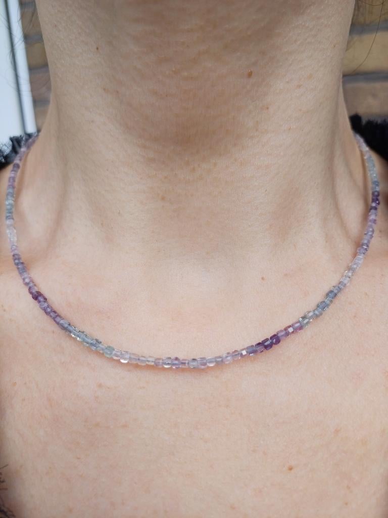 Vanoli collier ketting met fluoriet - 295 zilveren sluiting, Sieraden, Tassen en Uiterlijk, Kettingen, Daiva1973@hotmail.com, Vanoli
