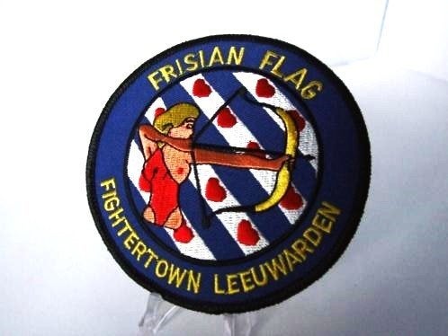 Embleem,Patch,KLU,Frisian,Flag,Fightertown,Leeuwarden, Verzenden, Luchtmacht, Nederland, Embleem of Badge