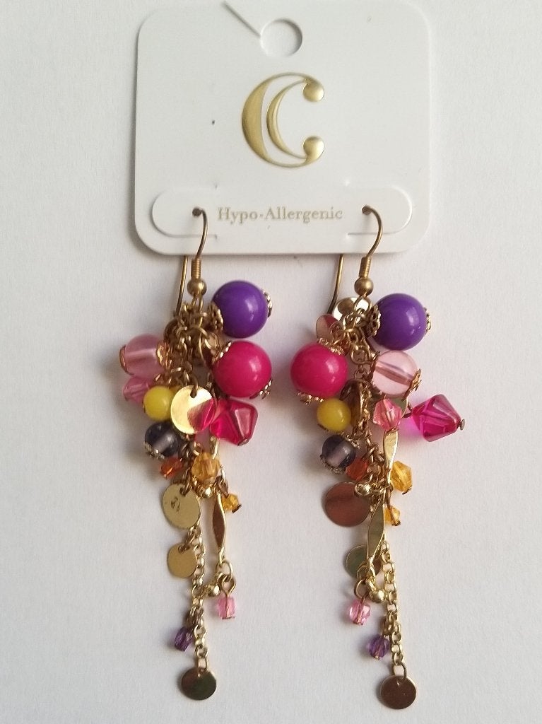 Charming Charlie gekleurde kraaltjes hang oorbellen, Overige materialen, Hangers, Nieuw, Ophalen of Verzenden