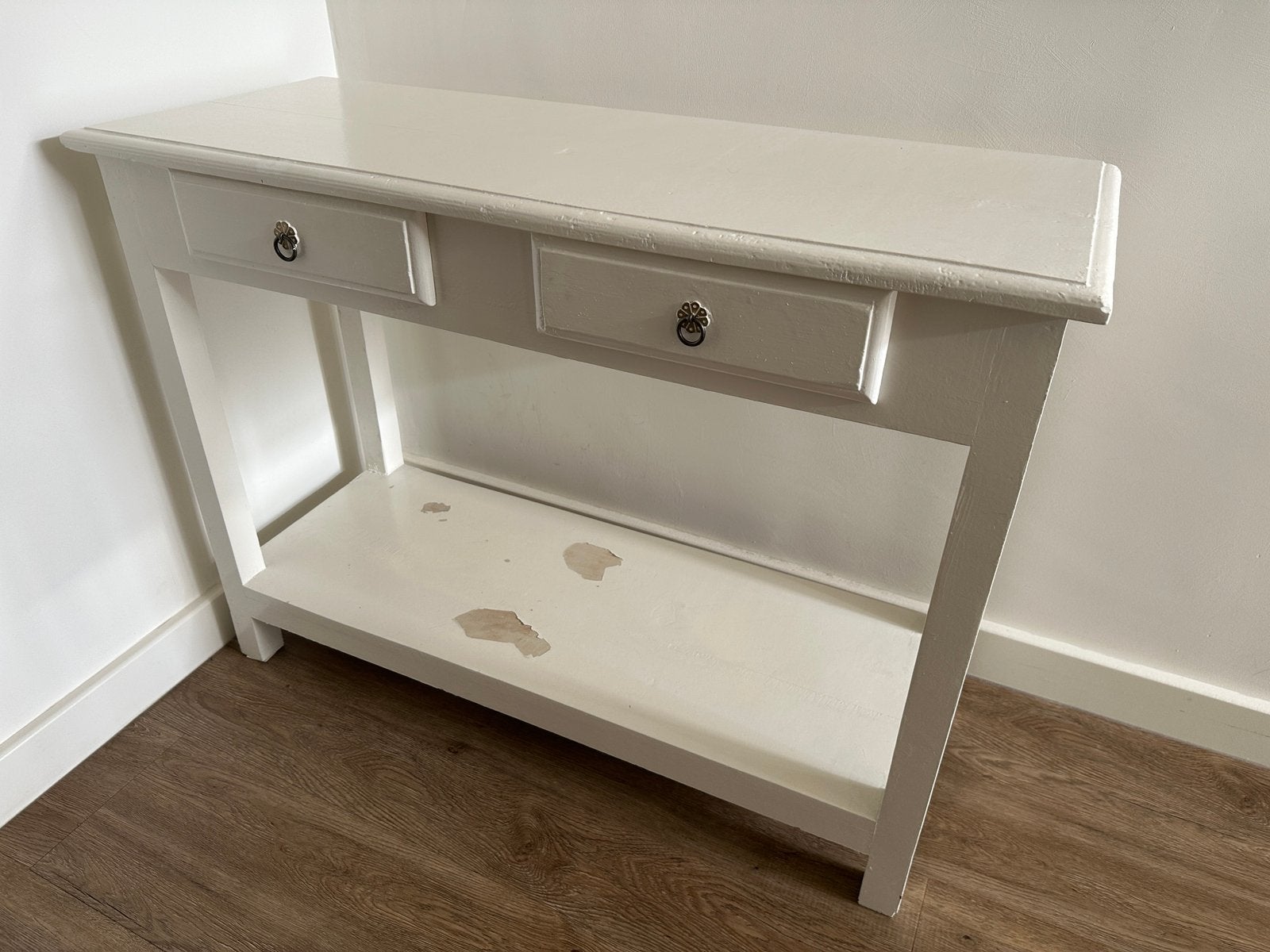 Sidetable gangtafel halftafel hout 100x40 cm, Ophalen, Gebruikt, 50 tot 100 cm, 25 tot 50 cm