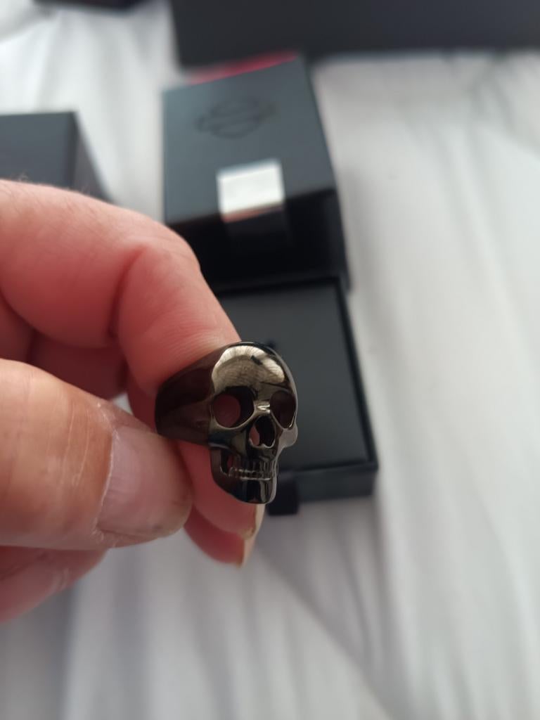 3  nieuwe Originele Harley Davidson Ringen - Skull Design, Overige materialen, Gebruikt, 20 of groter, Zwart