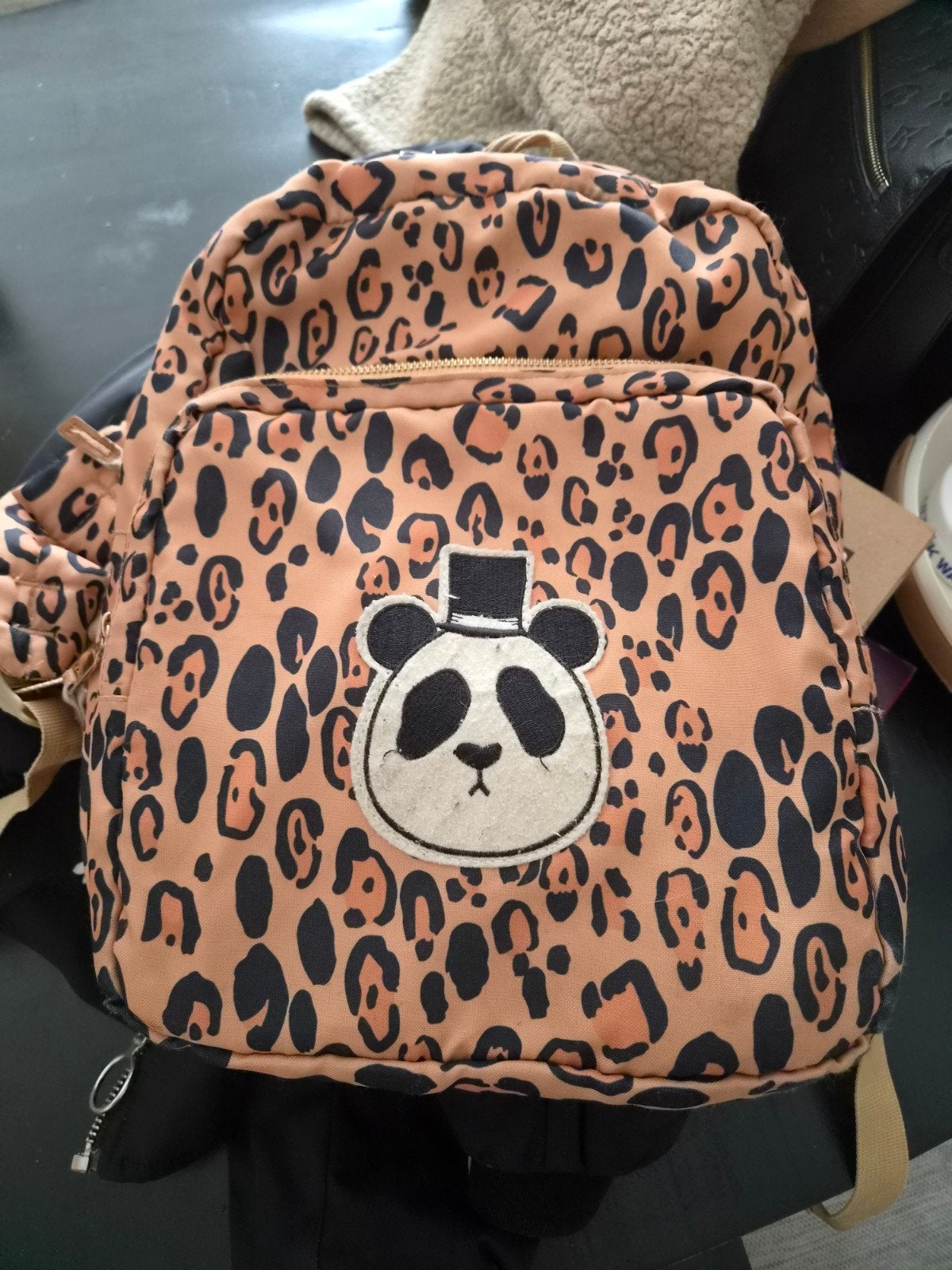 Mini Rodini rugtas met panda print, Sieraden, Tassen en Uiterlijk, Tassen | Rugtassen, Overige merken, Gebruikt, 25 tot 40 cm