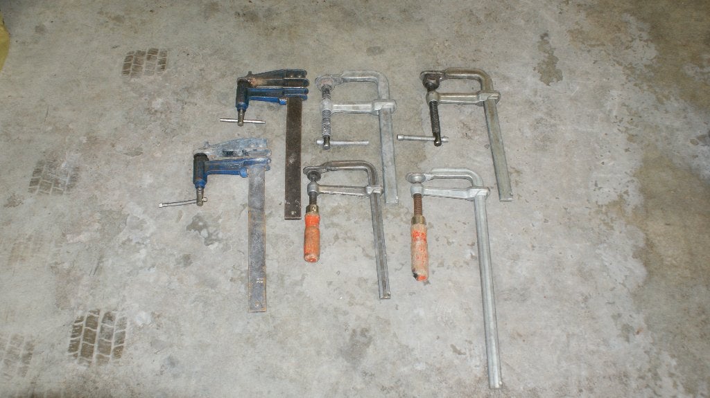 TE KOOP 6 ZWARE LIJMKLEMMEN, Ophalen, Gebruikt, Klem