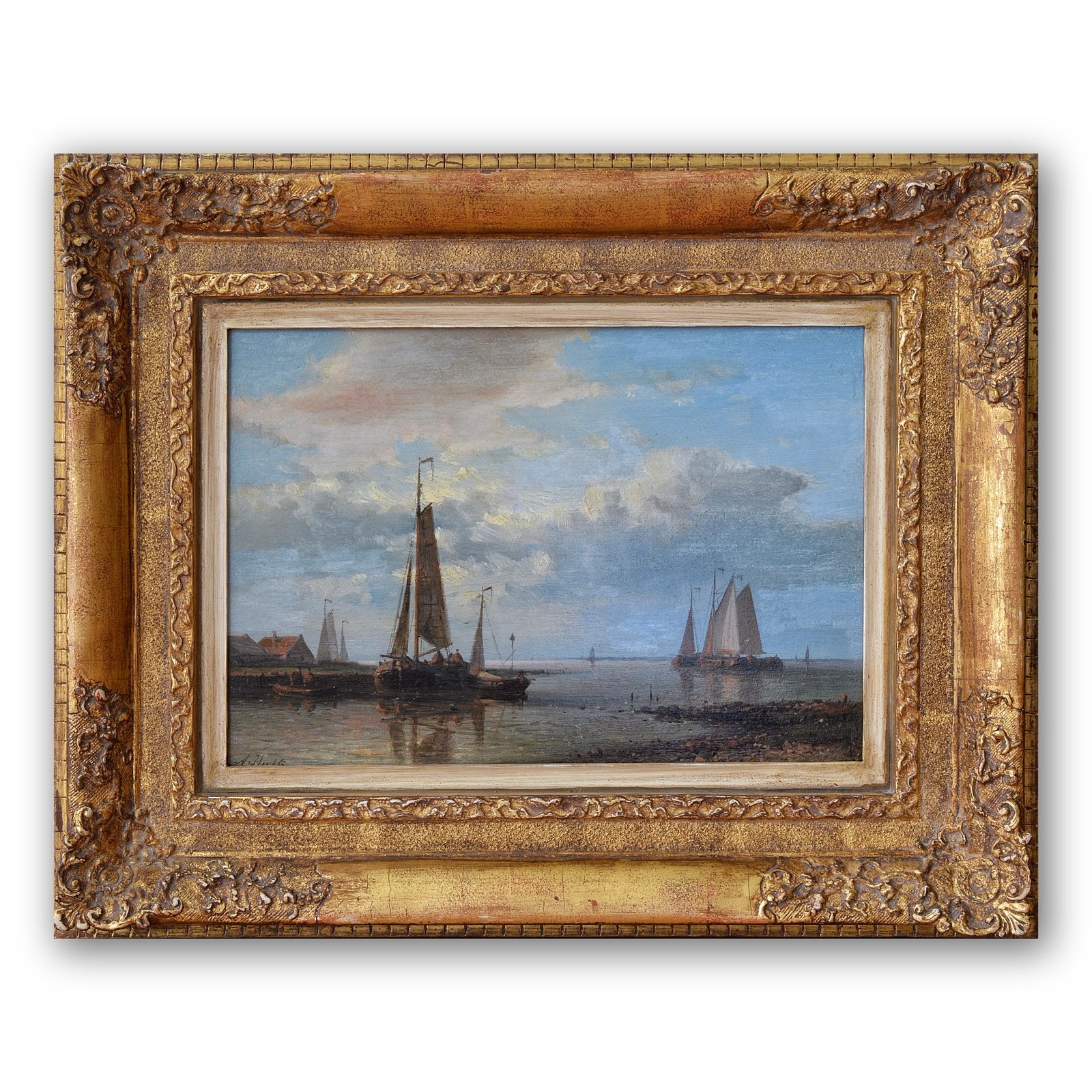 Abraham Hulk (sr. 1813-1897) maritiem, Antiek en Kunst, Kunst | Schilderijen | Klassiek, Ophalen