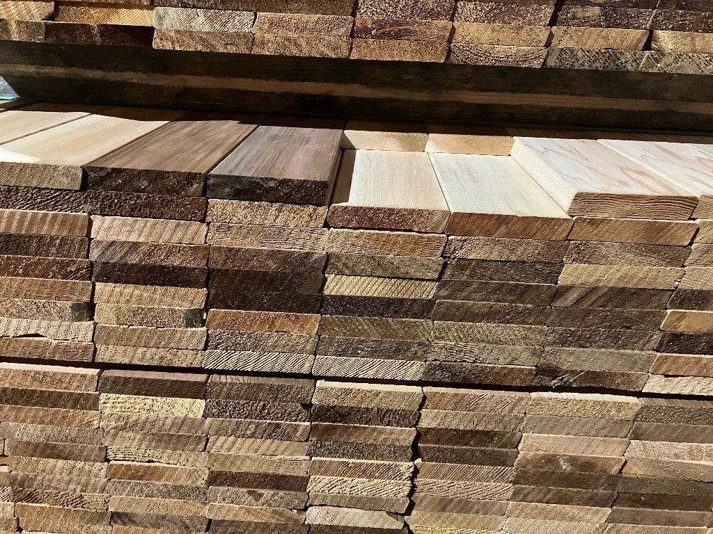 rhombus–planken–schutting–Western Red Cedar-18x68mm-18x92mm, Ophalen, Overige typen, Nieuw, Hardhout