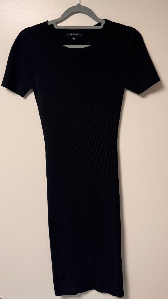 Nikkie jurk Jolie zwart met korte mouwen, Zwart, Ophalen of Verzenden, Nikkie, Maat 34 (XS) of kleiner