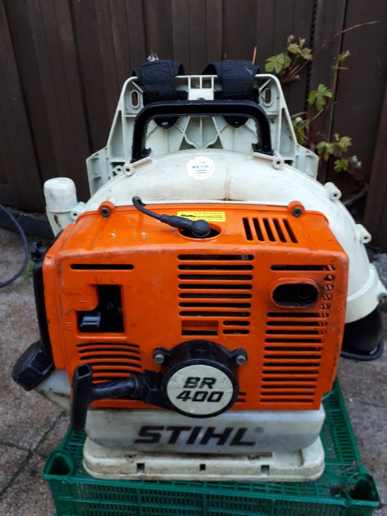 Stihl BR 400 Ruggedragen Bladblazer benzine, Ophalen, Gebruikt, Benzine