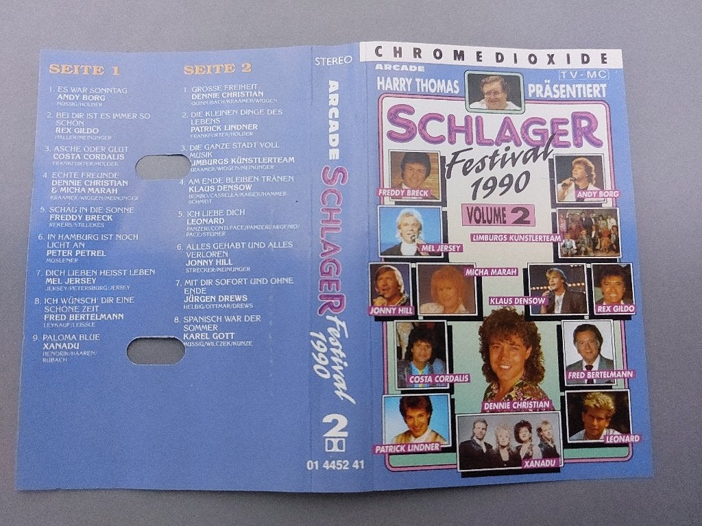 HARRY THOMAS - SCHLAGER FESTIVAL 1990 VOLUME 2 (MC), Ophalen of Verzenden, Zo goed als nieuw, Origineel, Met bewaardoos, rek of koffer