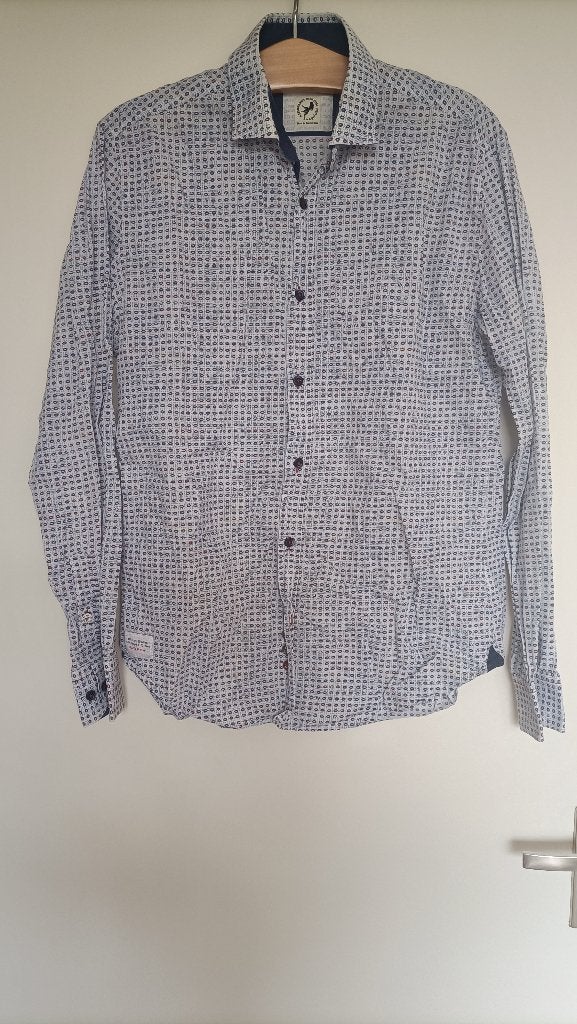 overhemden heren, Ophalen of Verzenden, Gedragen, Blauw, Halswijdte 43/44 (XL)