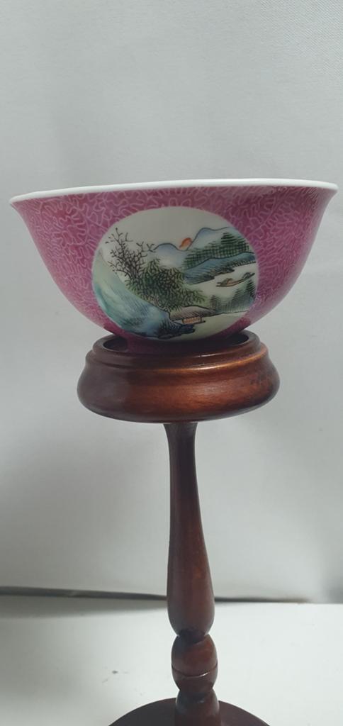 Chinees kom fam.rose 6 merktekens, Antiek en Kunst, Antiek | Porselein, Ophalen of Verzenden