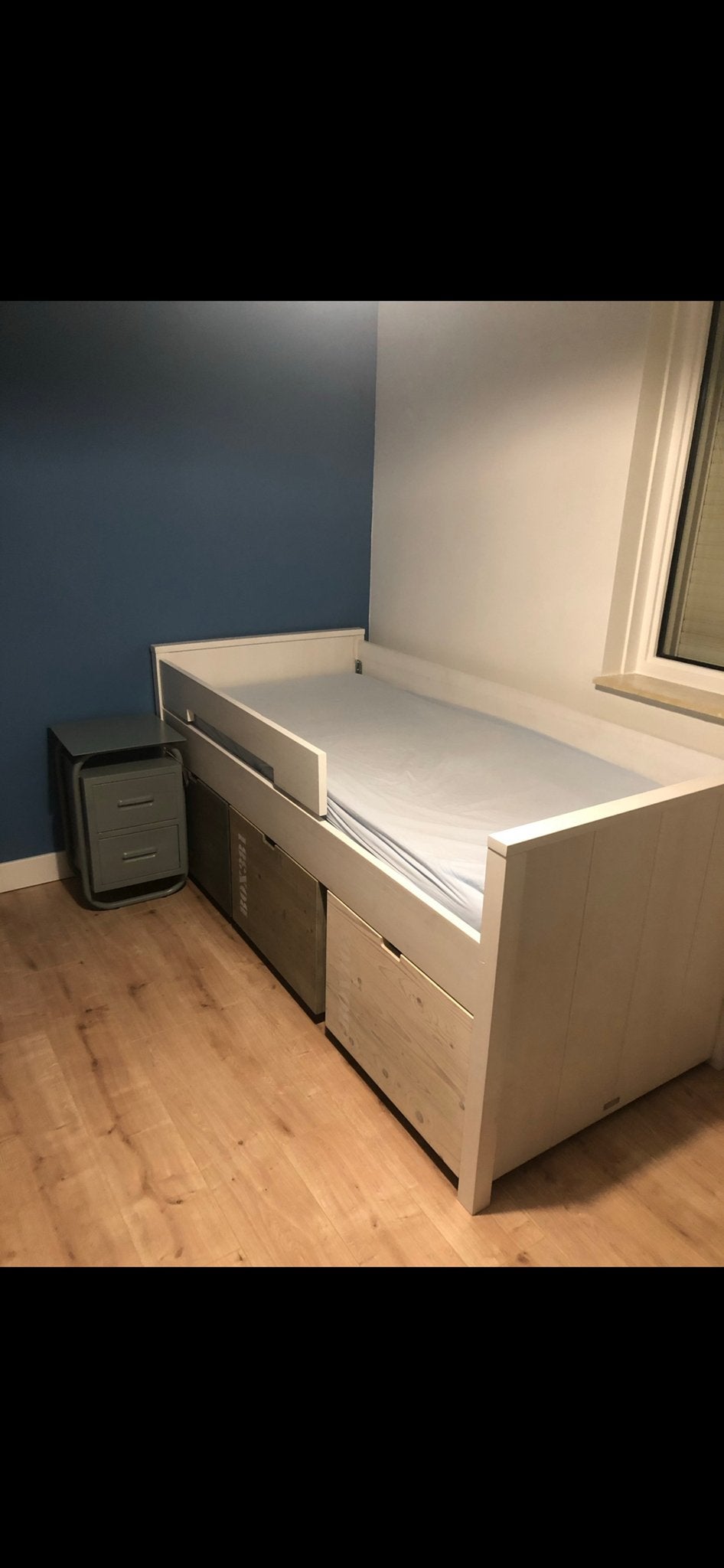 Gratis Bopita 1-persoons bed met opberglades, Ophalen, Gebruikt