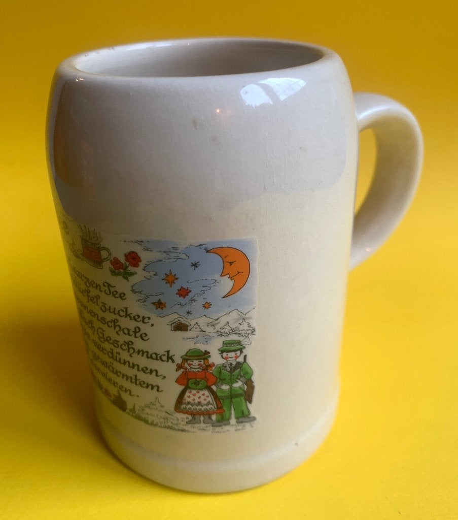 Vintage Jagatee Bierpul / Mok - 11,5 cm hoog, Ophalen of Verzenden