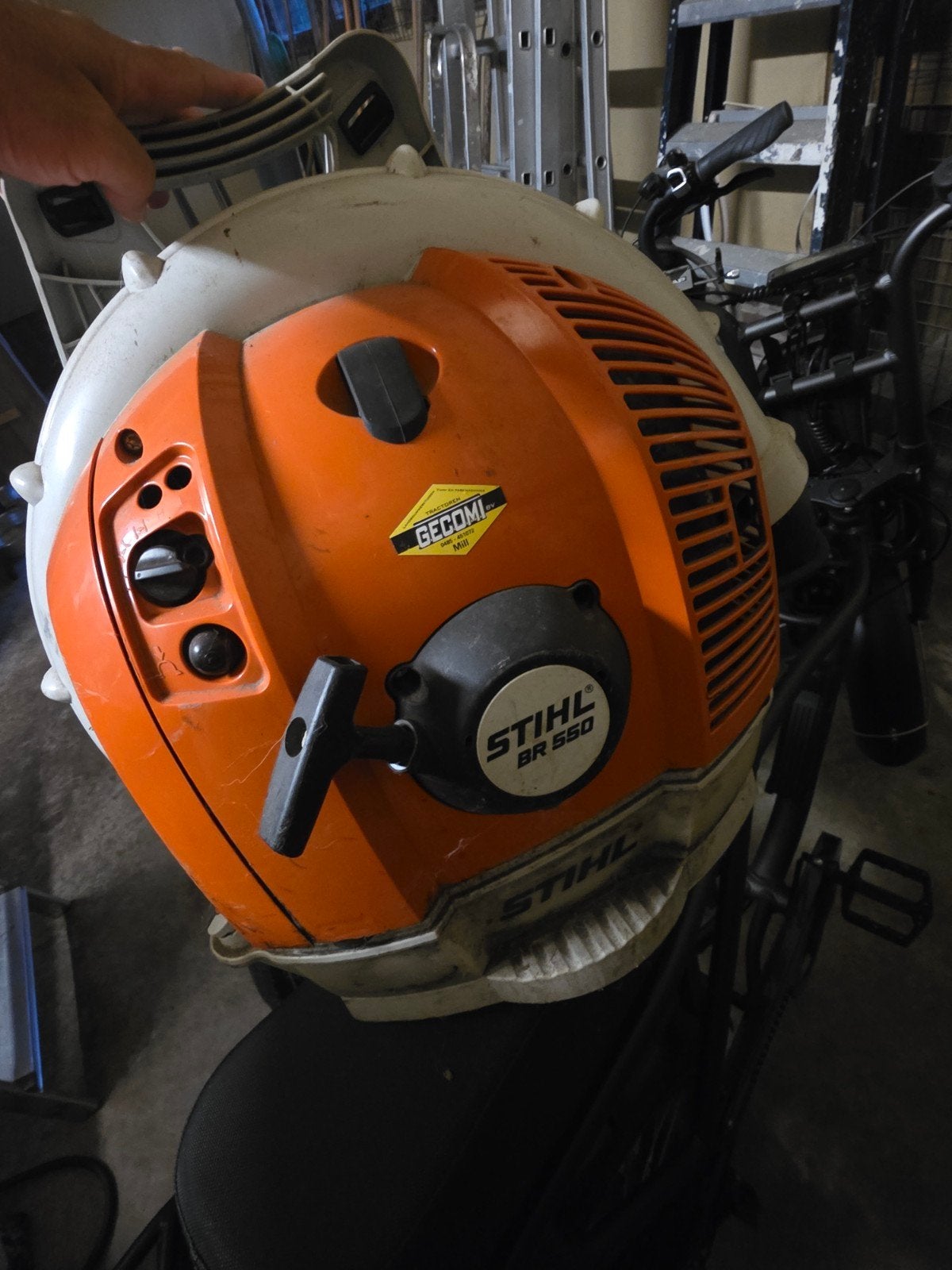 Stihl BR 550 Bladblazer - Krachtige Benzine Rugblazer, Tuin en Terras, Gebruikt, Ruggedragen, Ophalen of Verzenden, Stihl