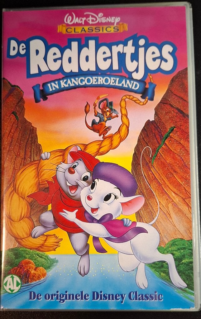 De Reddertjes in Kangoeroeland - Disney VHS., Tekenfilm, Alle leeftijden, Kinderprogramma's en -films, Ophalen of Verzenden