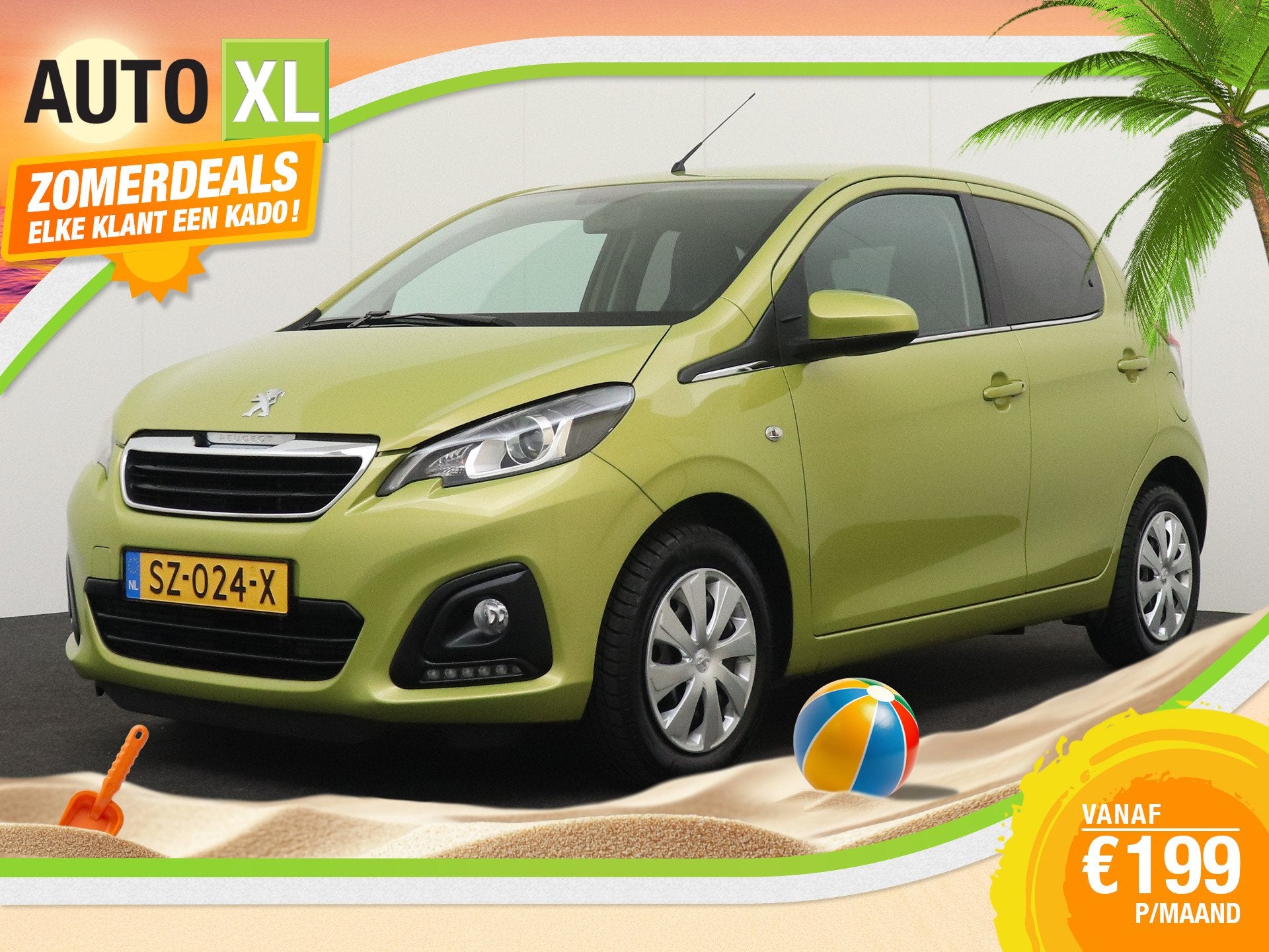 Peugeot 108 1.0 Aut. e-VTi Pack-Dynamic Camera Carplay Priva, Auto's, Peugeot, Stof, Gebruikt, 4 stoelen, Origineel Nederlands