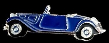 Citroën Traction- cabriolet pin- blauw, Verzamelen, Verzenden, Nieuw, Transport, Speldje of Pin