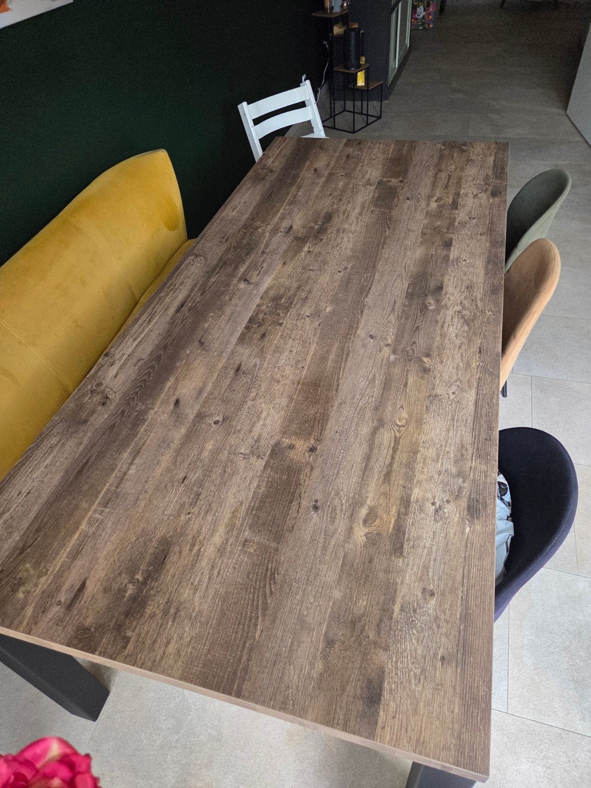 Grote eettafel 2.20m x 1m, Huis en Inrichting, Tafels | Eettafels, Gebruikt, 100 tot 150 cm, 200 cm of meer, Vijf personen of meer