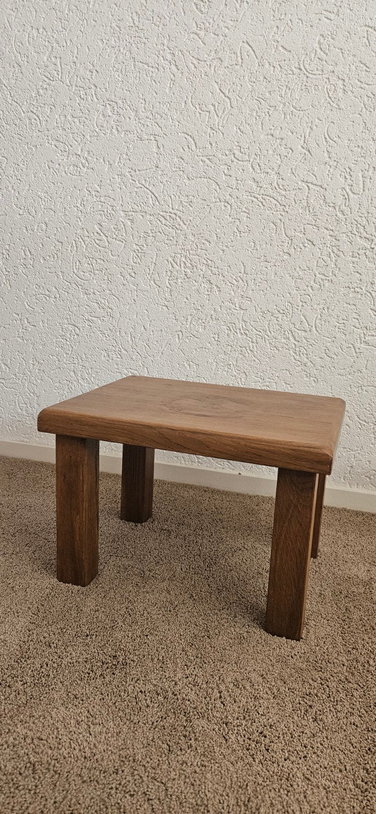 Eikenhouten bijzettafel - 38,5x49x35 cm, Ophalen, Minder dan 45 cm, Minder dan 55 cm, Gebruikt