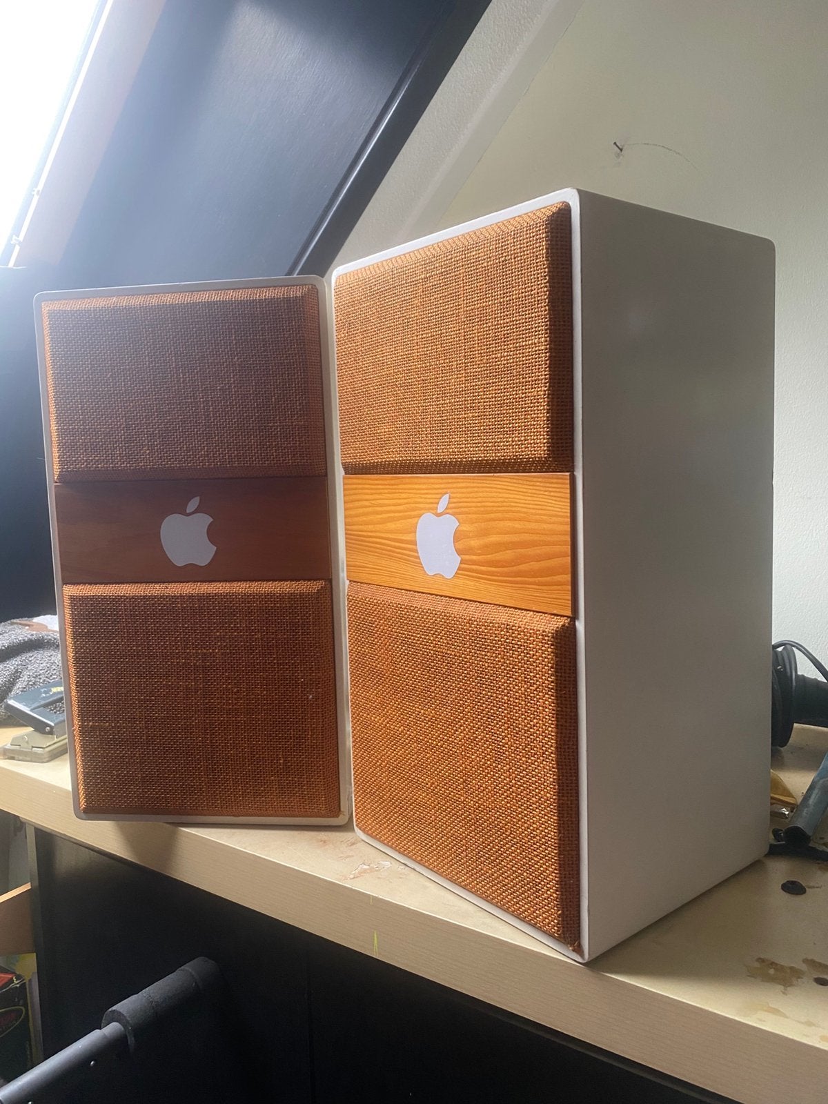 Jaren ‘70 boxen covers, Gebruikt, Minder dan 60 watt, Front, Rear of Stereo speakers, Ophalen