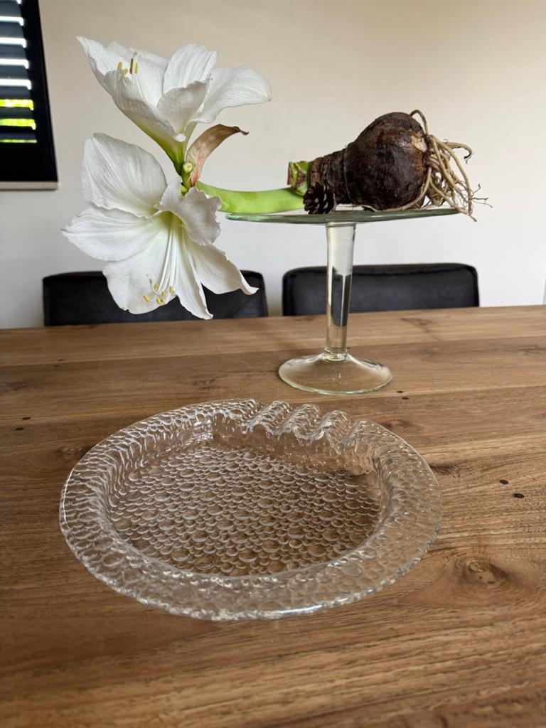 Vintage glazen asbak / schaal - Iittala Ultima Thule stijl, Ophalen of Verzenden