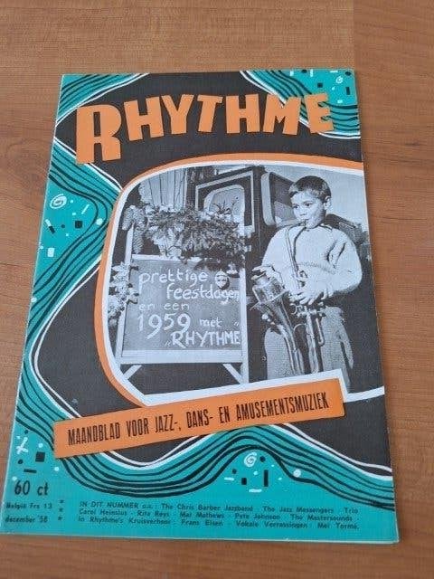 Rhythme 1958 Ricky Nelson Jules de Corte Art Blakey, Verzenden, 1940 tot 1960, Nederland, Tijdschrift
