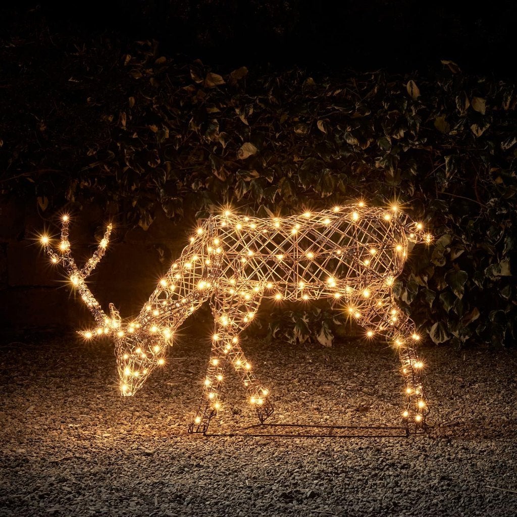 Grazend led-Rendier Hert Met 220 Warm-Witte (2700 K) Leds., Diversen, Kerst, Ophalen of Verzenden, Nieuw