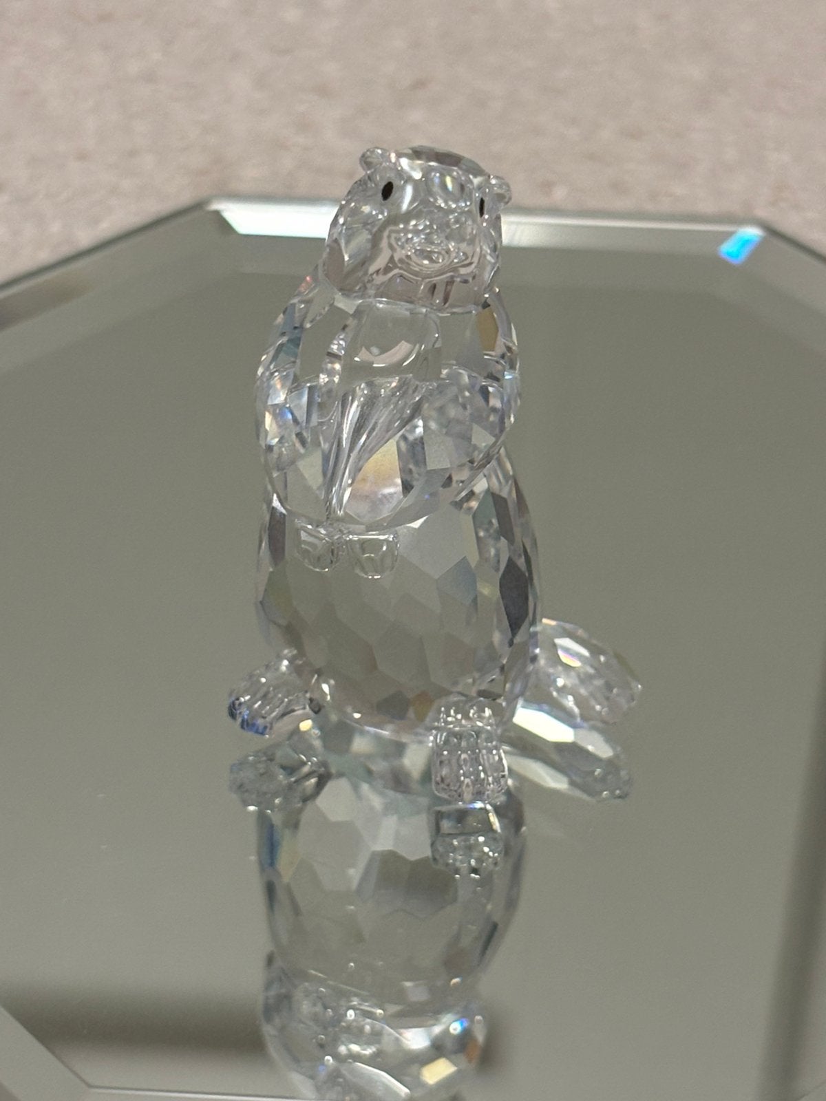 Swarovski Marmot / Groundhog Kristal Beeldje | Origineel, Verzamelen, Swarovski, Ophalen of Verzenden, Zo goed als nieuw, Figuurtje
