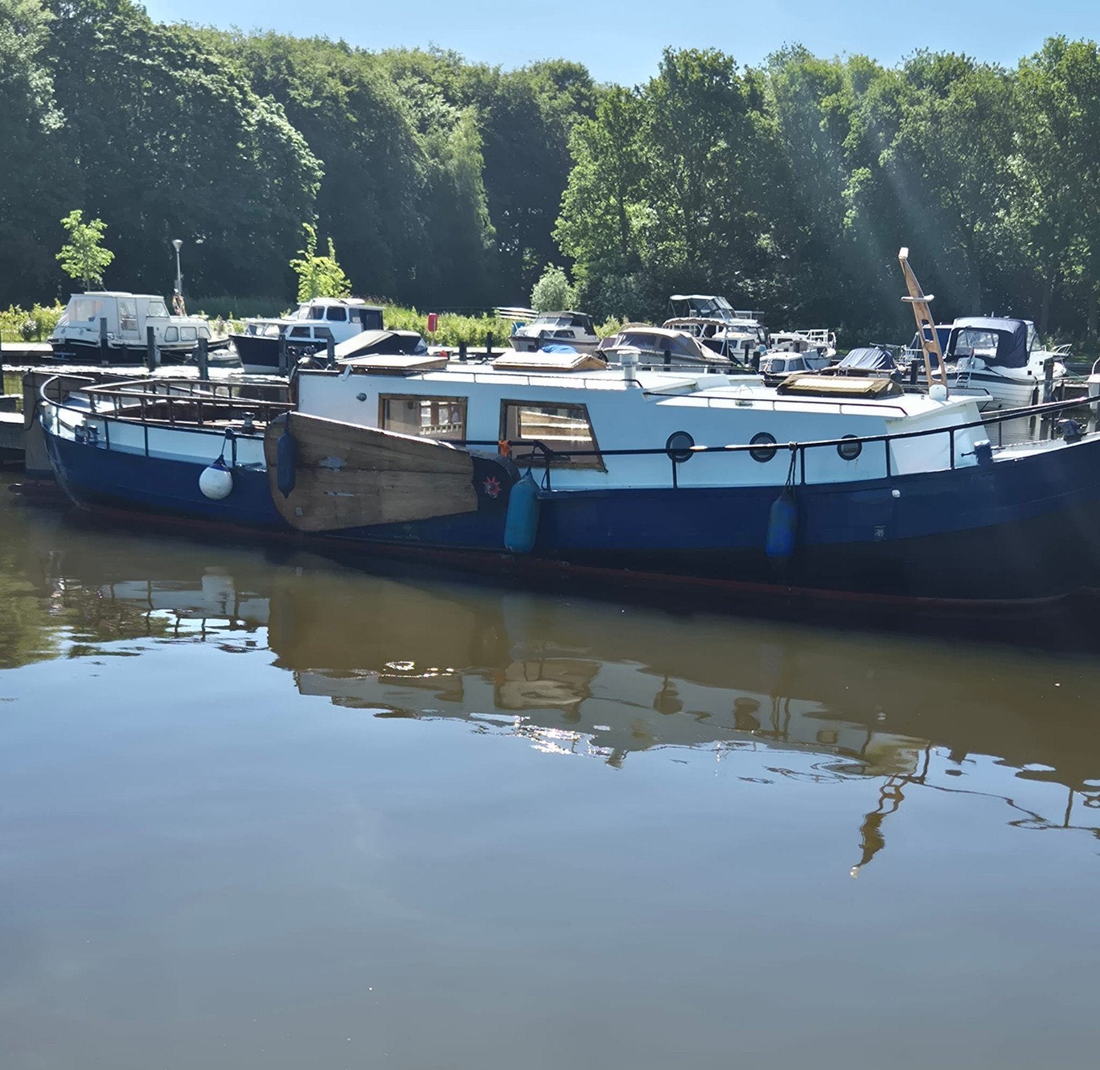 Mooie Aak met Peugeot motor en boegschroef, Watersport en Boten, Gebruikt, Diesel, Boegschroef, Kruiser