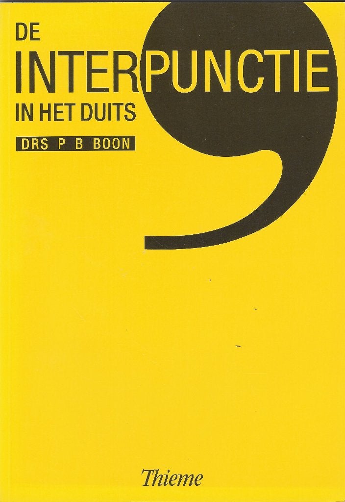 DE INTERPUNCTIE in het DUITS- Drs.P. Boon *NIEUW*, Boeken, Drs.P.Boon, Nieuw, Alpha, HBO