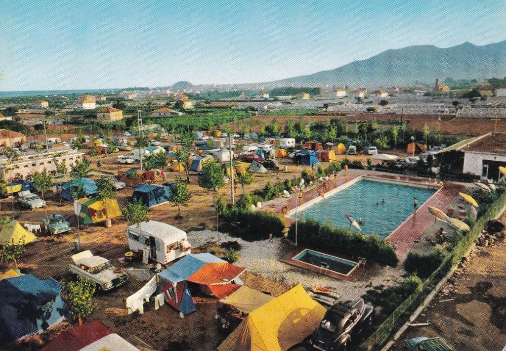 Italië ceriale, camping baciccia, Verzenden, 1960 tot 1980, Gelopen, Italië