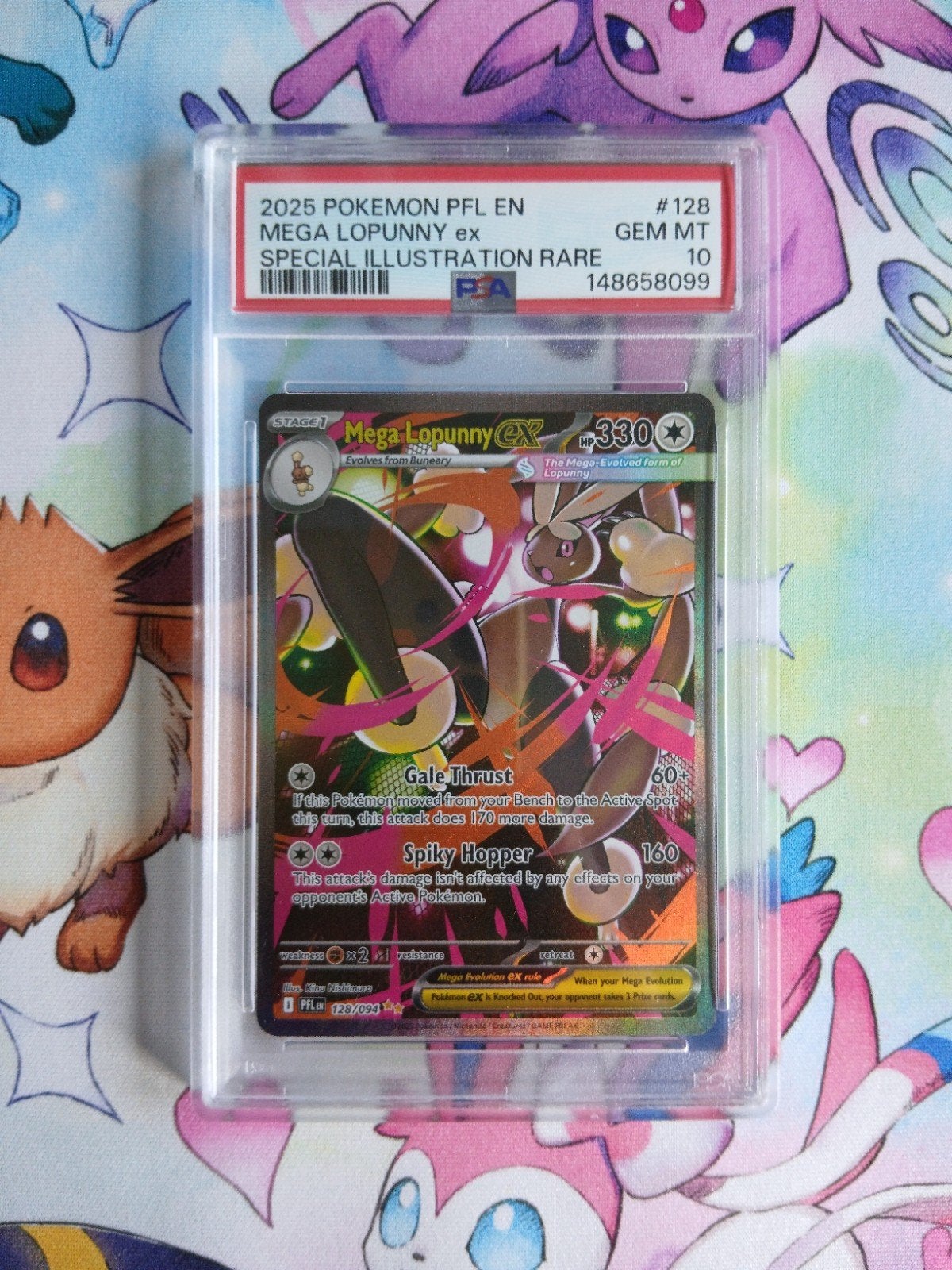 Mega Lopunny #128 PSA 10 Pokémon Phantasmal Flames, Verzenden, Nieuw, Losse kaart, Foil