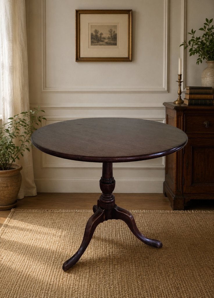 Antiek tilt top tafeltje, mahonie, Antiek en Kunst, Antiek | Meubels | Tafels, Ophalen of Verzenden