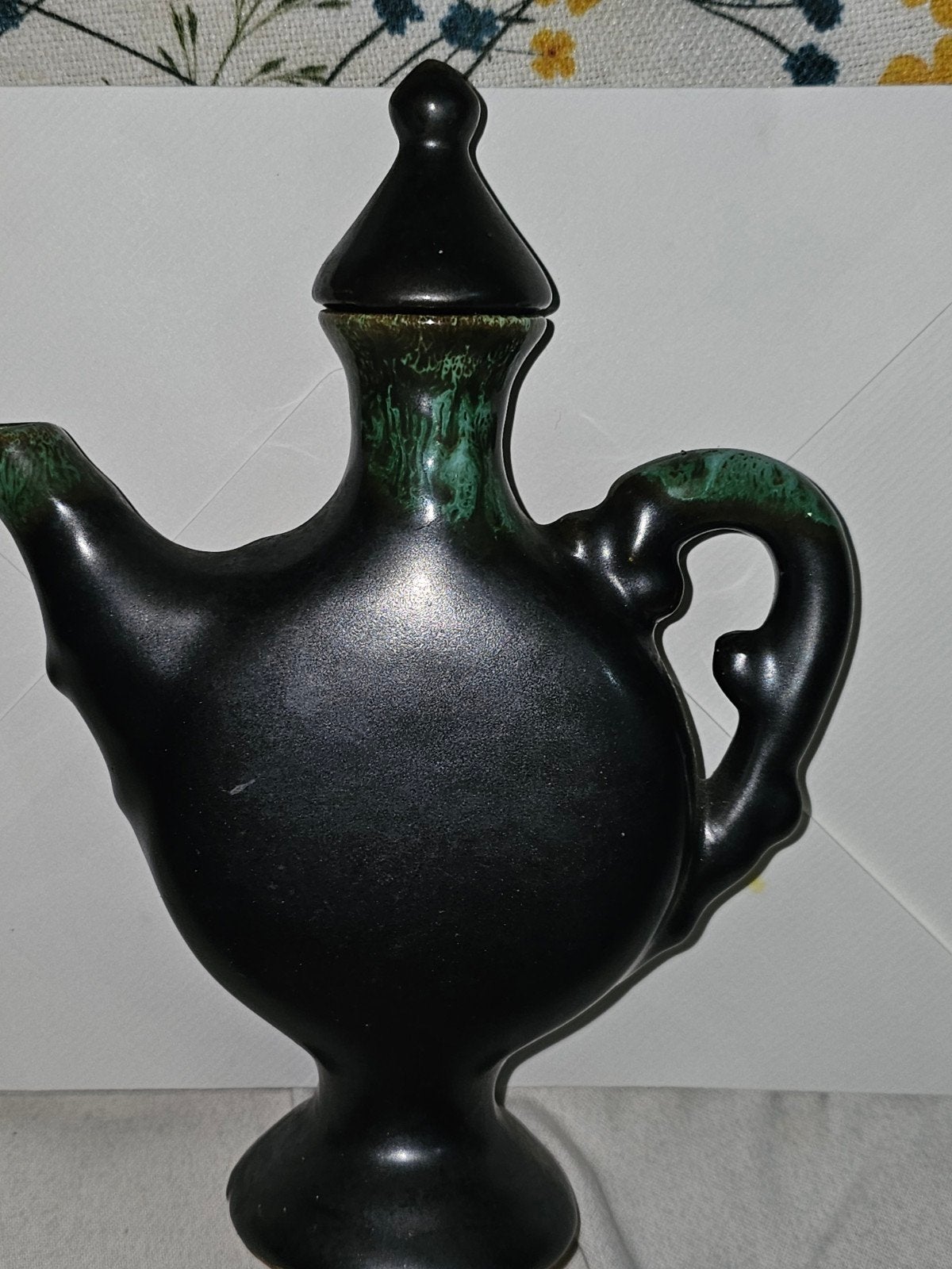 Antiek Chinees Vaasje - Theepotje met Groene Glazuur, Ophalen of Verzenden