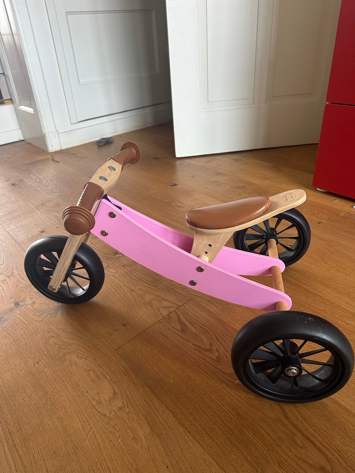 Bandits and Angels loopfiets roze/hout