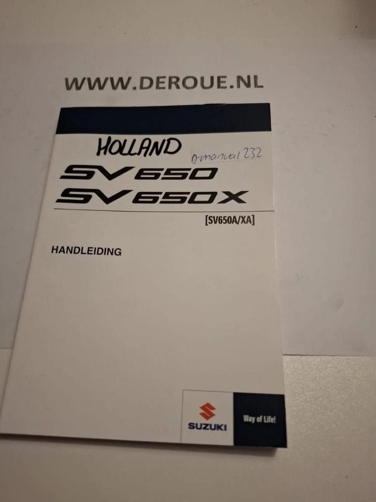232 werkplaats handboekjeSUZUKI SV650/ SV650X 1999 gebr., Ophalen of Verzenden, Kawasaki