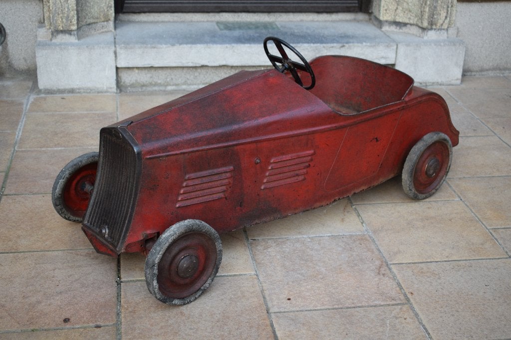trapauto eureka 1935 antiek speelgoed delage delahaye, Antiek en Kunst, Ophalen