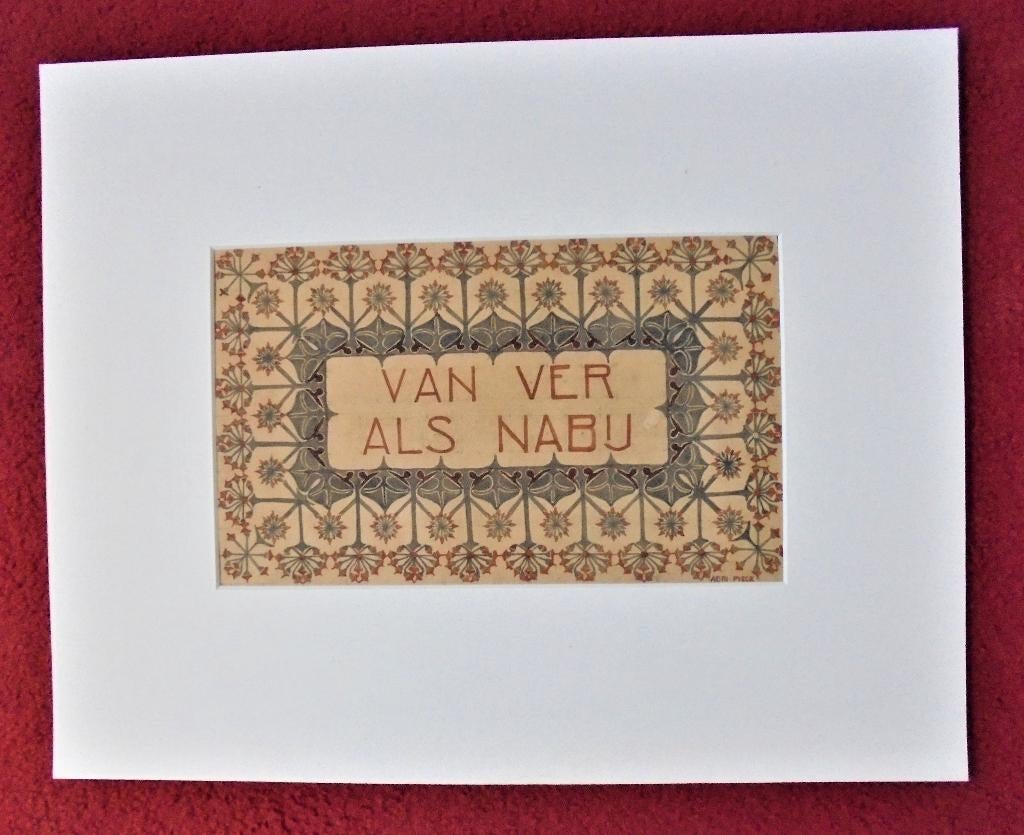 Adri Pieck.1894-1982.Gemengde techniek.Uniek., Antiek en Kunst, Ophalen of Verzenden