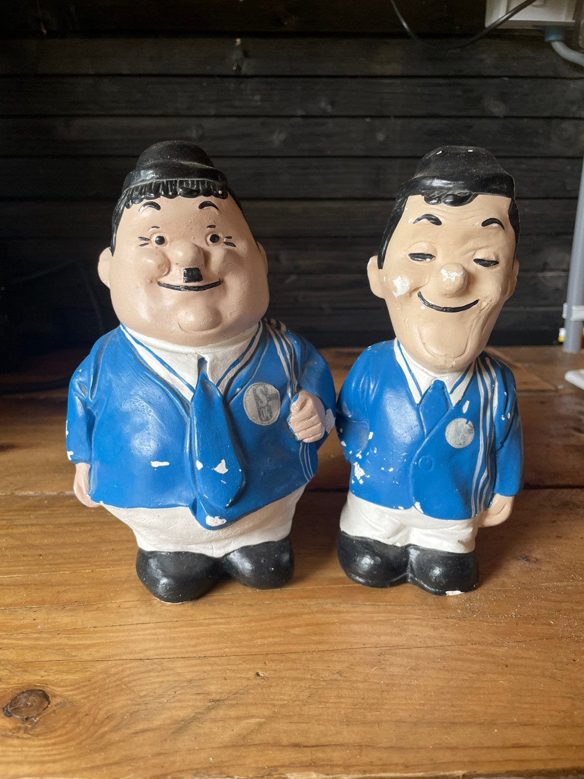 Laurel & Hardy miniatuur Schalke 04, Ophalen of Verzenden, Gebruikt, Overige typen