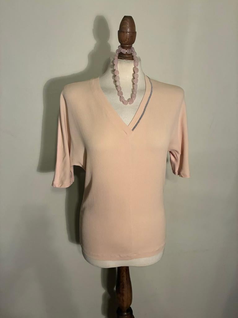 FABIANA FILIPPI ITALY TOP NUDE, Verzenden, Zo goed als nieuw, Korte mouw, Roze
