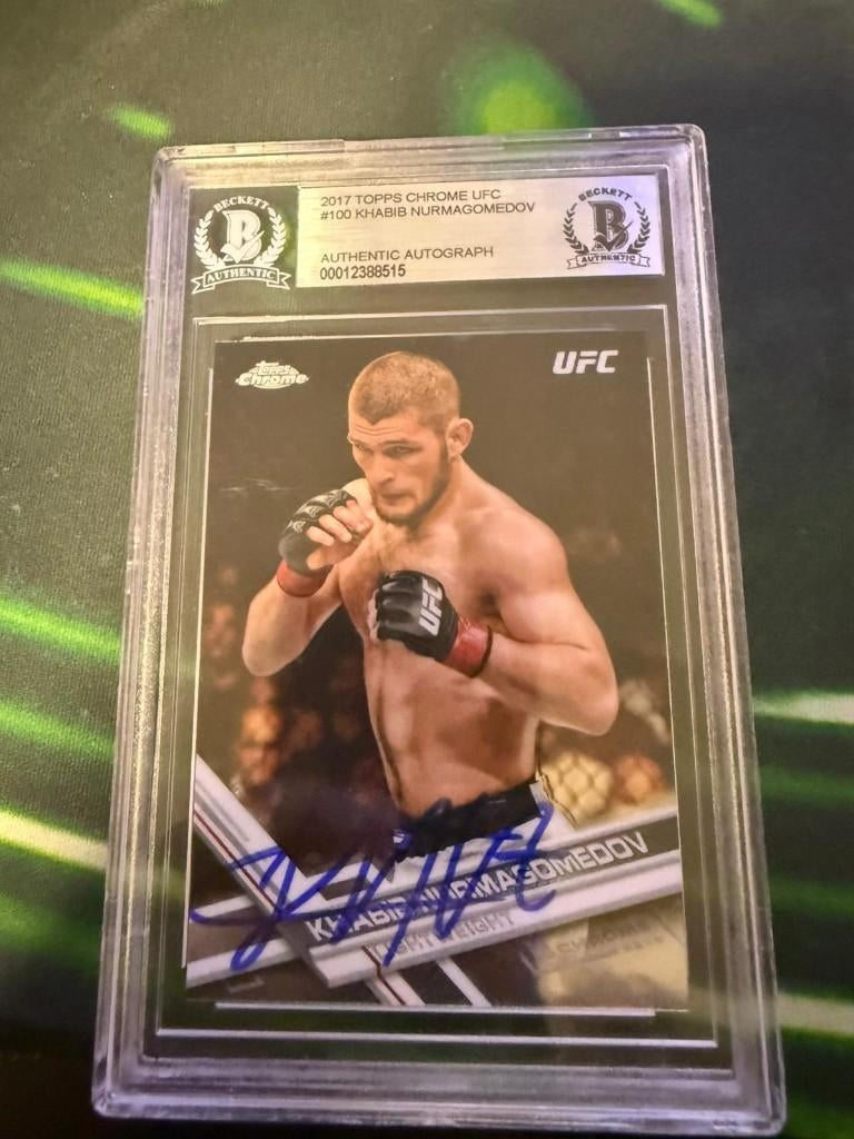 KHABIB NURMAGOMEDOV BECKETT AUTOGRAPH AUTHENTIC, Ophalen of Verzenden, Nieuw, Overige sporten, Overige typen