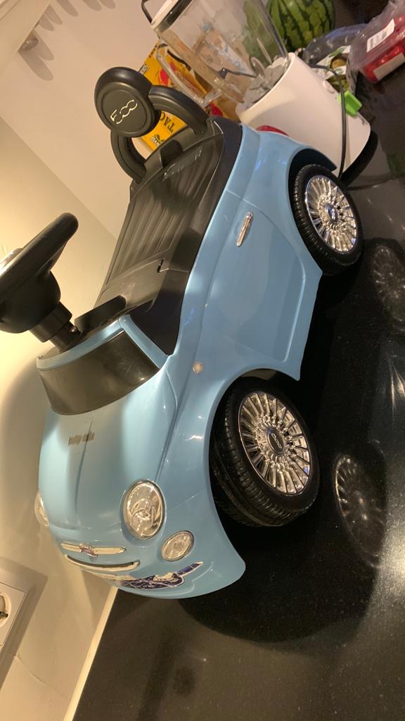 Fiat 500 loopauto blauw Baby Mix / ride on auto”, Ophalen, Gebruikt
