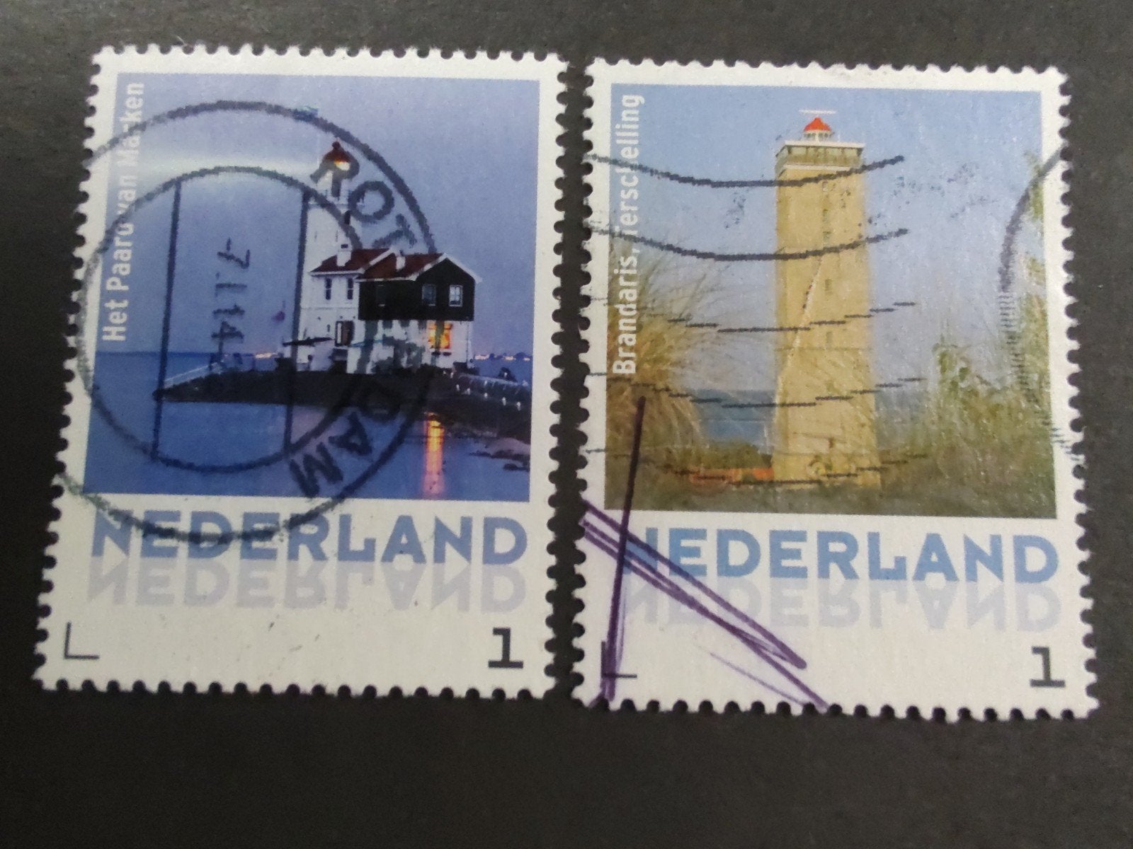 2 persoonlijke zegels vuurtorens 2013, Verzenden