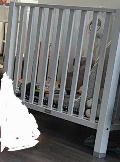 Wit box voor baby of peuter, Ophalen of Verzenden, Gebruikt, Ledikant