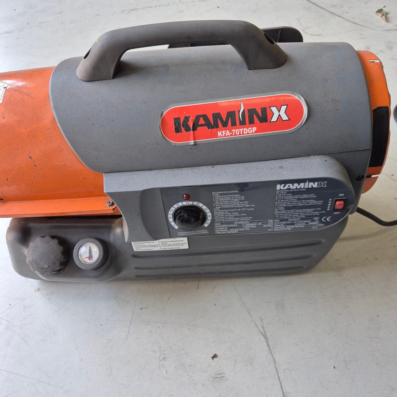 Kaminx KFA-70TDGP heteluchtkanon - Gebruikt, 30 tot 80 cm, Gebruikt, Kachel, Ophalen of Verzenden
