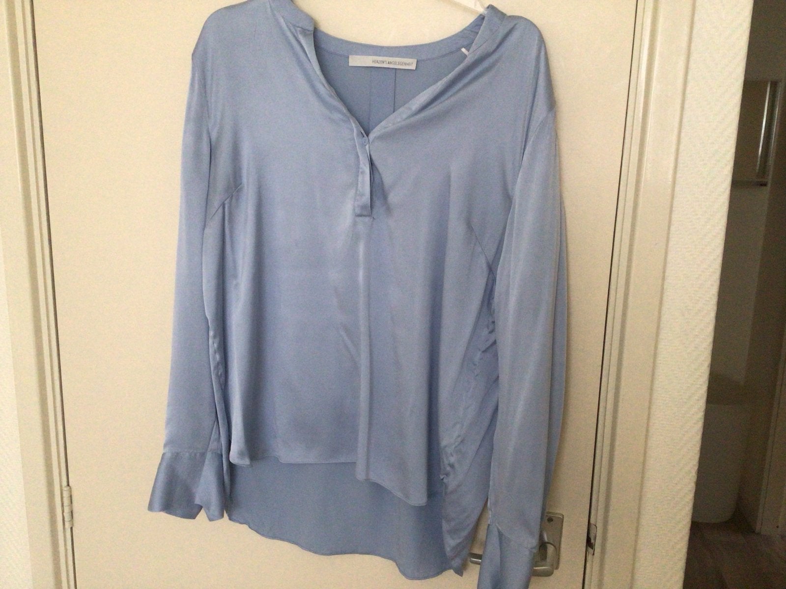 Herzen's Angelegenheit Zijden Blouse Maat 42, Ophalen of Verzenden, Zo goed als nieuw, Maat 42/44 (L), Blauw